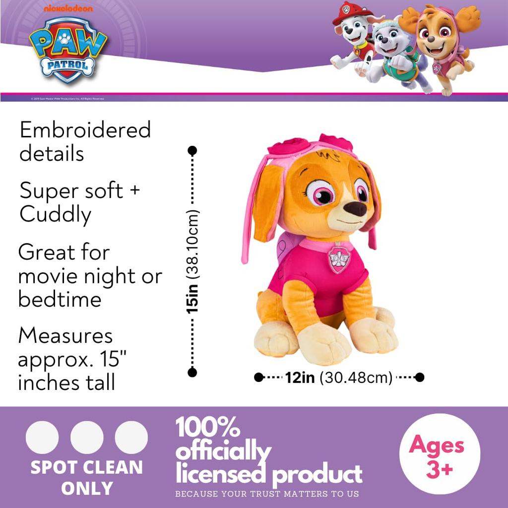 Paw Patrol Skye Kids Bedding Super Soft Plush Cuddle Pillow One Nickelodeon Product By Franco Buddy, Size, (Official)