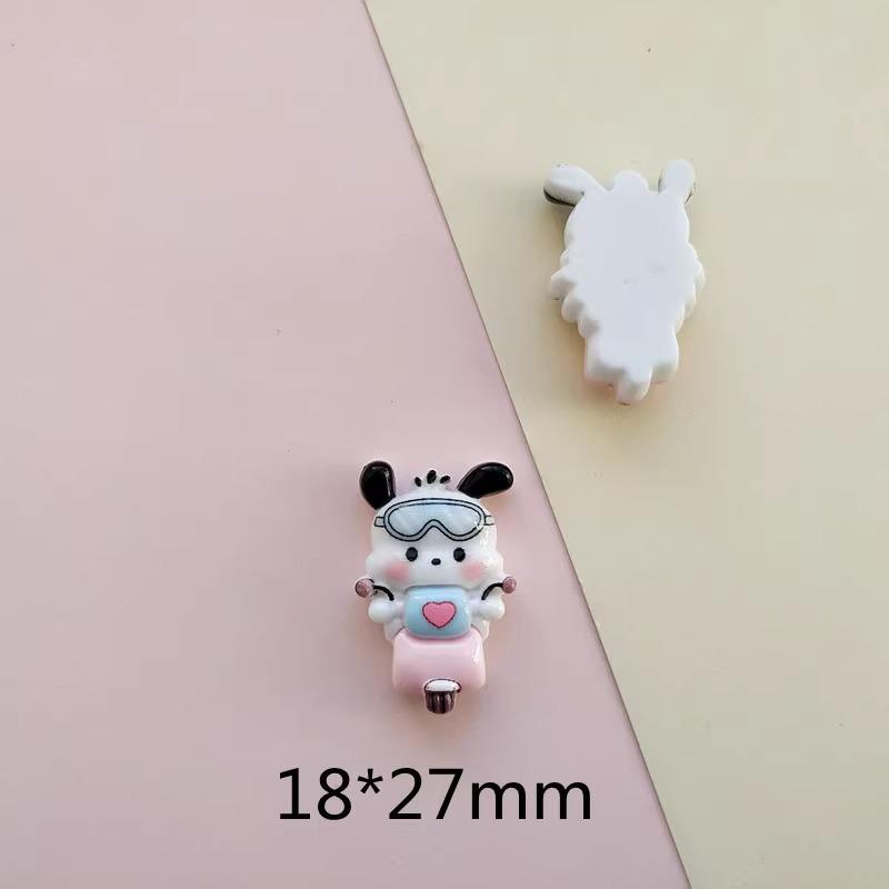 20/100PCS Cartoon Dog Resin Accessories Handmade DIY Cream Droplet Phone Case Hair Clip Keychain Material