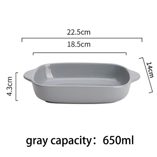Ceramic Baking Disher Rectangular Bakeware Pan  Dish For Cooking Meat Kitchen Utensils Fruit Snacks Plate Cake