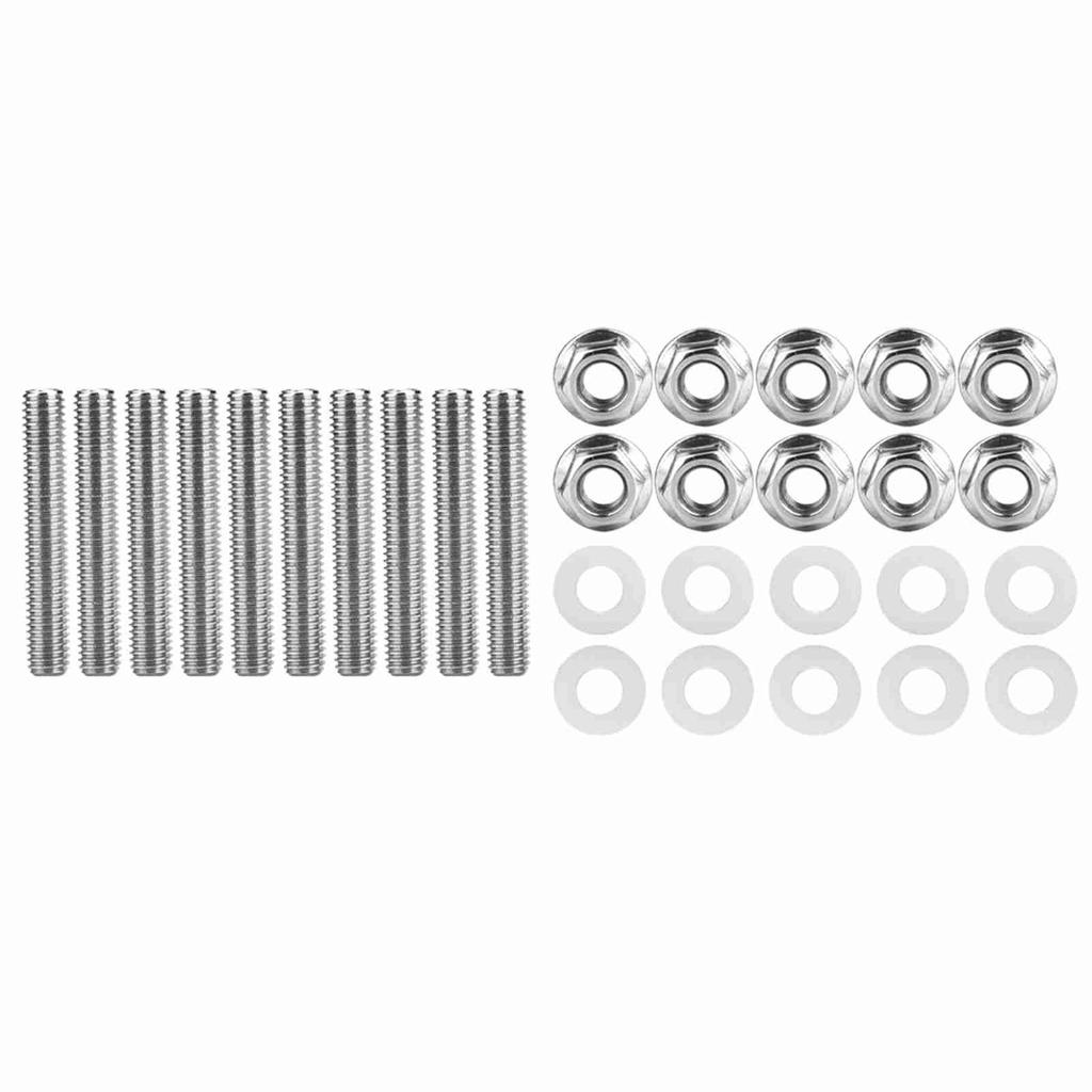 Stainless Steel Header Black Exhaust Manifold Head Stud Bolt Kit Bolts for Honda Acura