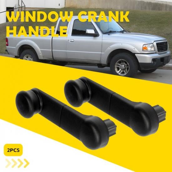 For Ford 1993-2011 Pickup Ranger Truck Crank Window Handle Ide LH+RH Black 2X
