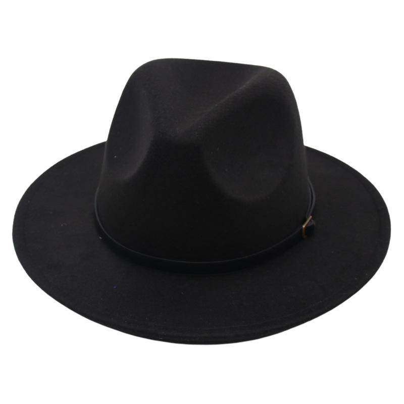 Оптовая продажа Детский Топ-шляпа для Дефиле Пряжка для Ремня Сценическая Шляпа-цилиндр Родитель-Ребенок Досуг Шерстяная Шляпа Широкие Поля Джазовая Шляпа Мужчины и Женщины
