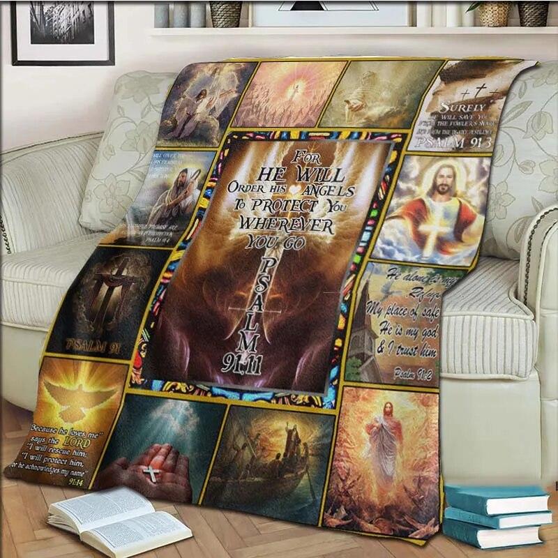 Одеяло с Девой Марией и Иисусом для офиса, дома, пешего туризма, пикника, толстое одеяло, модное покрывало, фланелевое одеяло, пледы