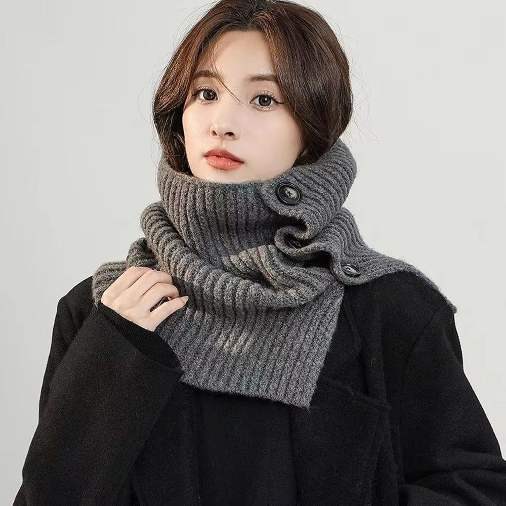 Knitted Fake Collar Scarf Women Warm Turtleneck Neck Warmer Detachable Winter Windproof Scarf