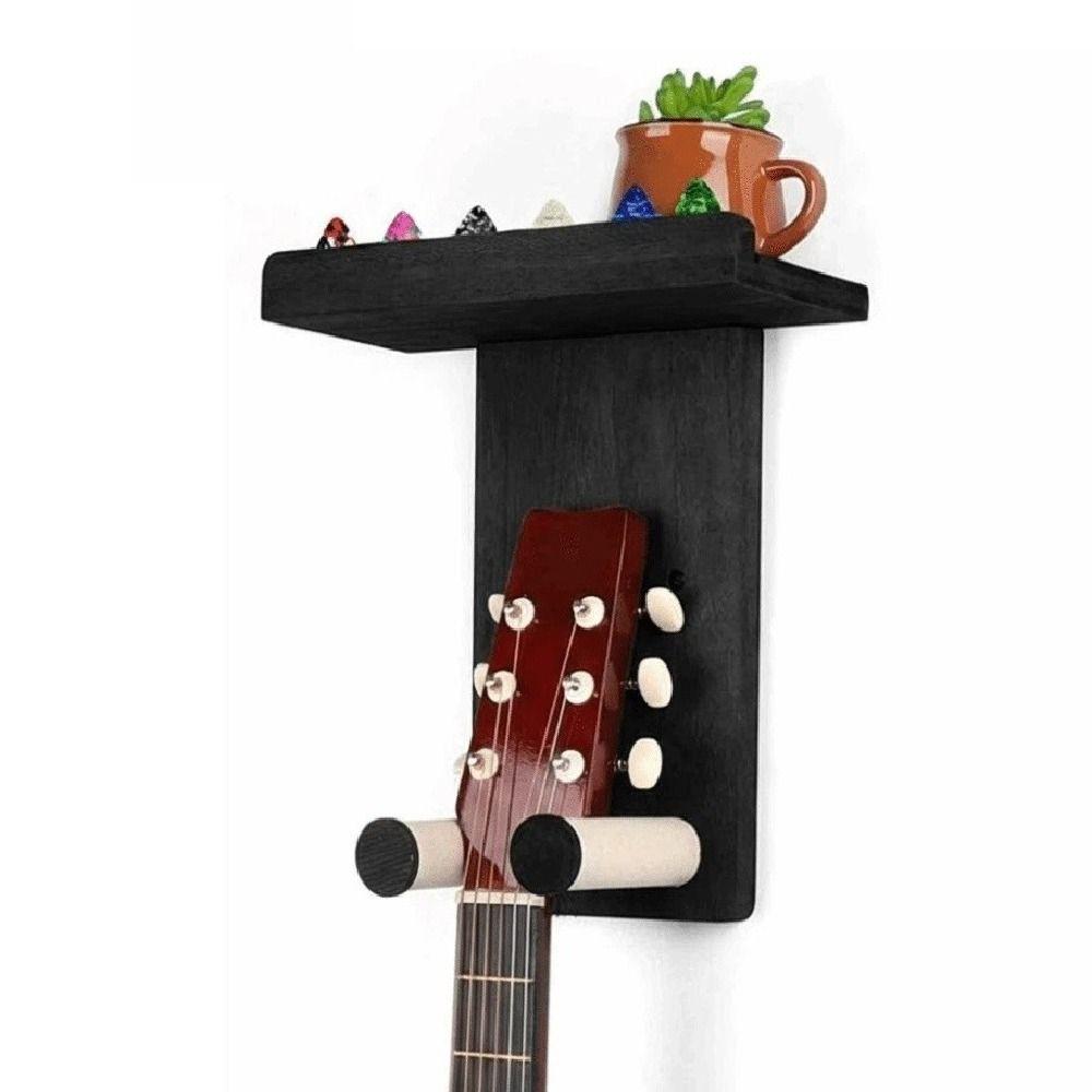 Wooden Wall Mount Guitar Racks Scratch-Proof String Instrument Storage Rack Studio Use