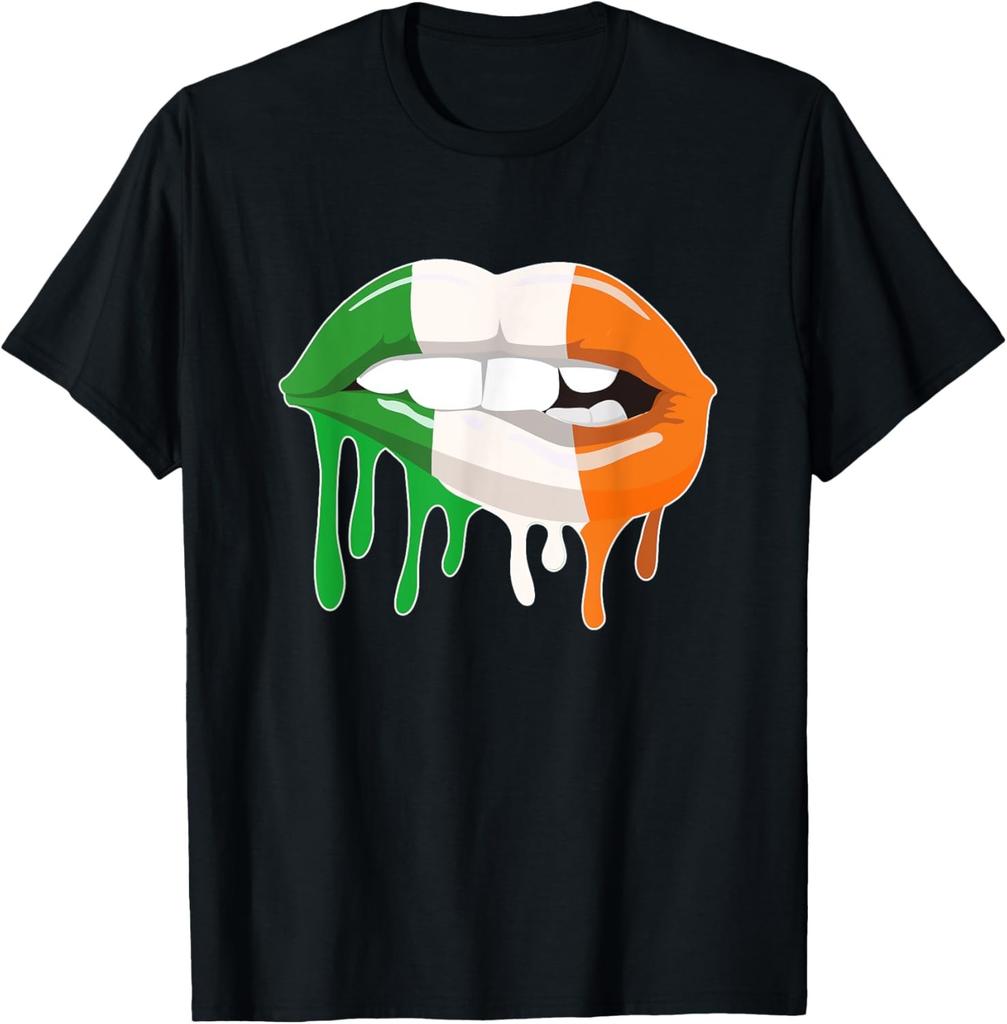 St. Patrick's Day Women Sexy Womans St. Patrick's Day Lips T-Shirt
