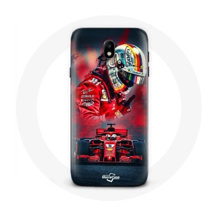 Coque pour Samsung Galaxy S5 Formule 1 Sebastian Vettel Pilote F1 Rouge