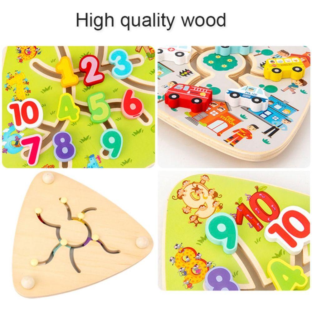 Wooden Montessori Maze Boards Early Education Puzzle Maze Board Toys Children’s Toy