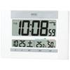 Seiko Clock Wall Clock Table Clock Radio Wave Digital Calendar Comfort Temperature Humidity Display Thin White Pearl SQ429W