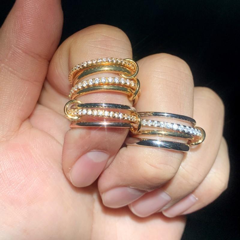 Stackable Zircon Rings Set High Quality Versatile Creative Womens Finger