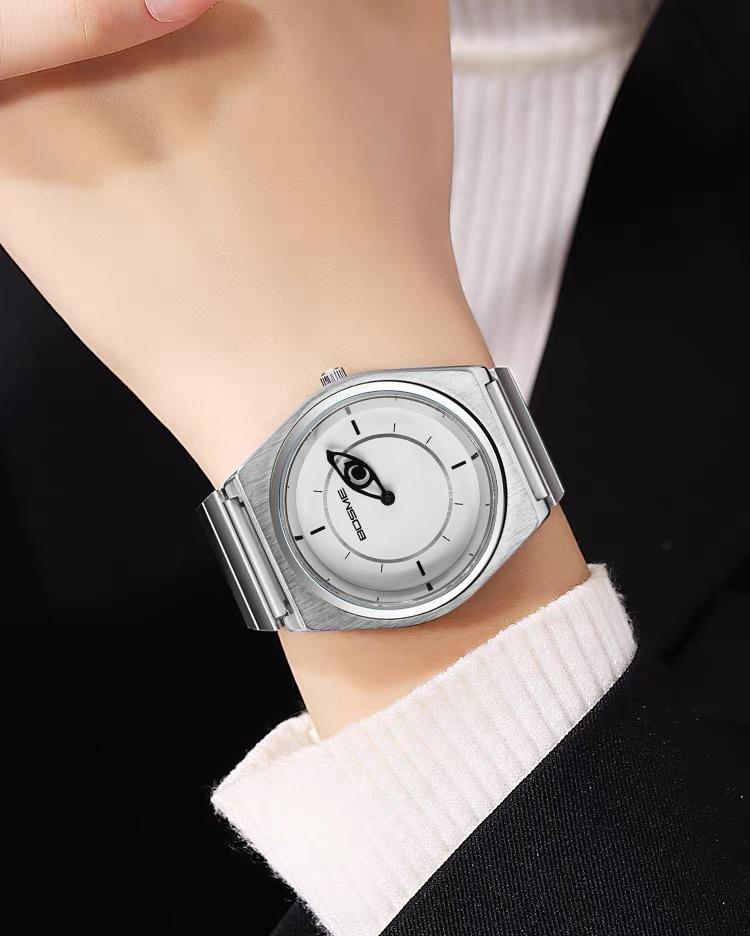 Men's Watch Unique Quartz Niche Unisex Men's and Women's Watch Steel Strap Waterproof Eye of God