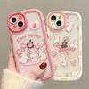 Прозрачный чехол для телефона с милым кроликом, мультяшным кроликом, милыми тюльпанами и противоударным бампером для Iphone 14 11 12 13 Pro Max, мягкая задняя крышка