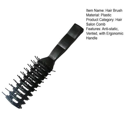 Men Vented Hair Brush Portable Anti-static Blow Drying Hairbrush Professional Hair Styling Detangling Comb with Ergonomic Handle