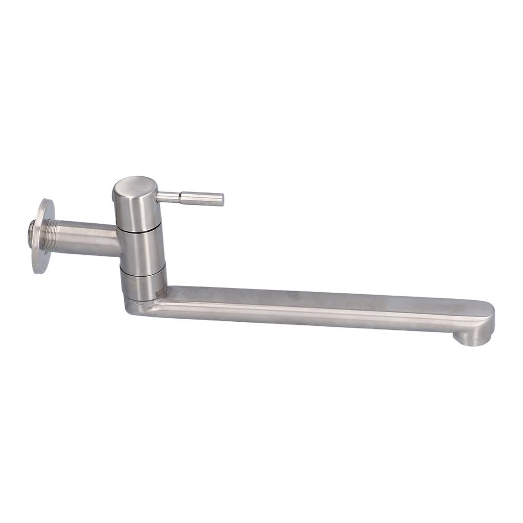 G1/2 Удлиненный водопроводный кран 304 нержавеющая сталь одинарный кран холодной воды для кухни балкона бассейна для мытья швабры