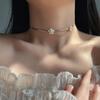 Niche High-End Flower Necklace Female Gentle Sweet Cute Fashion Personality Temperament Versatile Neck Chain Collarbone Chain