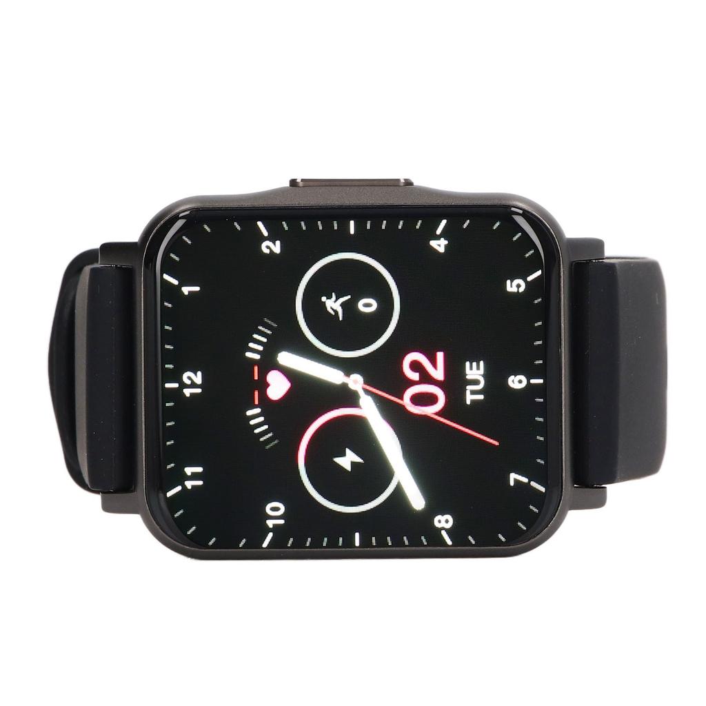Waterproof Smartwatch Black IP67 Waterproof Touch Screen Pressure Temperature Test Black Smartwatch