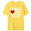Girls Love My Autism Swag Funny Autistic Boy Gifts Awareness T Shirts Graphic Streetwear Short Sleeve Gifts Ideas T-shirt Men