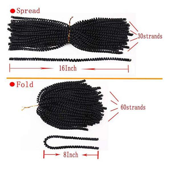 Cheap Spring Twist Hair Synthetic Long 8 12 16 Inch Spring Twist Bounce Crochet Braids Ombre Synthetic Braiding Hair