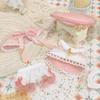 AXLUCE Plush Doll Clothes 10cm Cape Shirt Pants Beret (Pink)