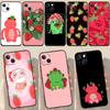 Cottagecore Fruit Strawberry Frog Case For iPhone X XR XS Max 12 13 Mini 7 8 Plus SE 2020 11 12 13 14 15 Pro Max Back Cover