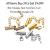 10set/lot Slide On End Clasps Crimp End Buckles Tubes Slider End Caps Lobster Clasps Chains For DIY Jewelry Making Findings
