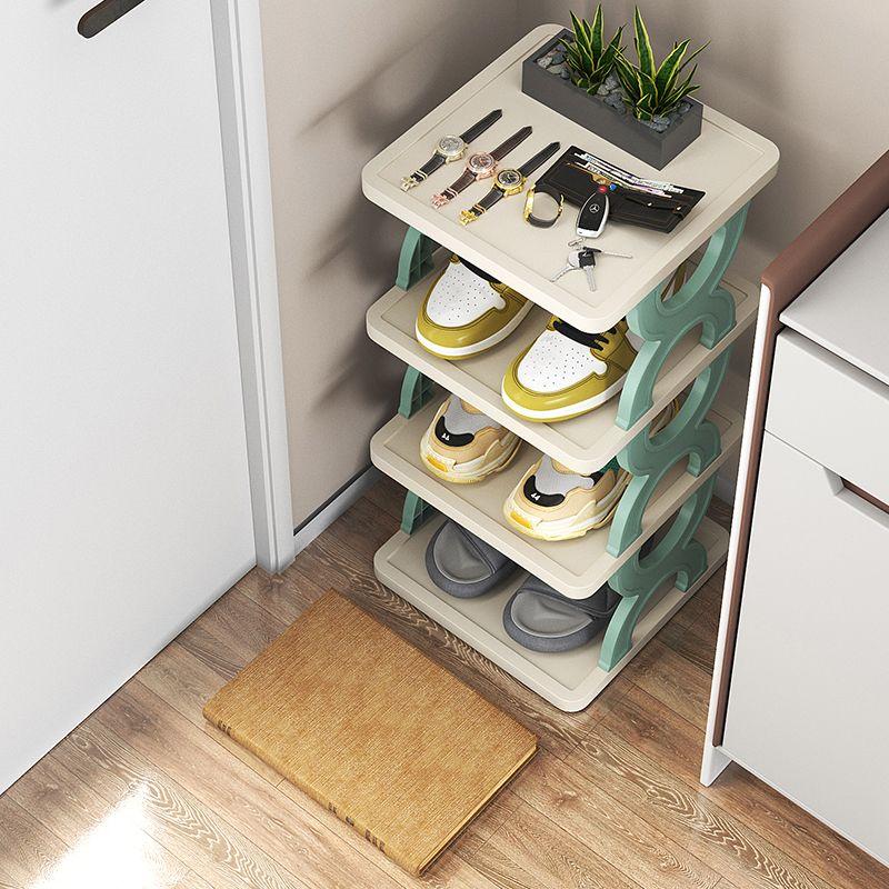 Простая полка для обуви Обувной шкаф для хранения артефактов Креативный многослойный бытовой дверной проем Ванная комната Пластиковые общежития Простые полки