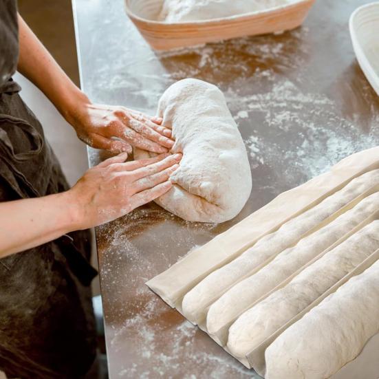 Bread Ball Fermentation Cloth Cotton Baguette Pad Thick Undyed Unbleached European French Bread Making Fabric for Vertical Fermentation Crust