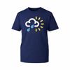 Retro Weather Forecast Pattern Tshirt  Meteorologist Minimalist Style  Rain Clouds And Sun  Suitable For Both Unisex And Unisex