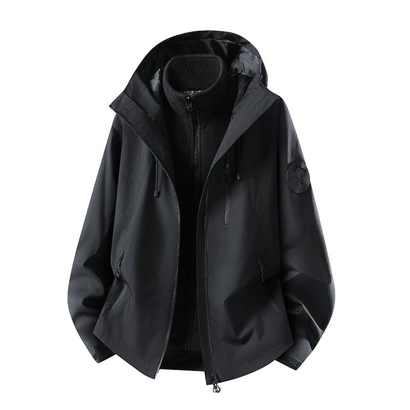 Womens 3-in-1 Waterproof Windproof Hiking Jacket With Removable Fleece Liner Outdoor Mountaineering Lightweight