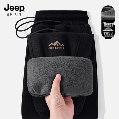 JEEP SPIRIT Мужские повседневные спортивные штаны на флисовой подкладке Зима 2025