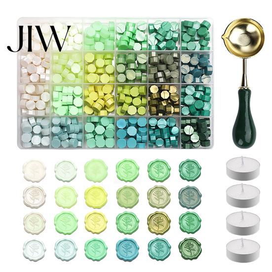 Wedding Invitation Tools Wax Seal Kit, with Beads Melting Spoon And Candles Set, Crafting Starter Set Stamp for DIY Invitations Candle