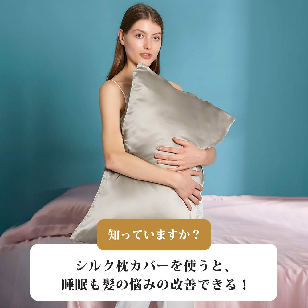 LilySilk Maximum 25 Momme Silk Pillow Cover Pillow Case 1 Piece Double Sided Type Beautiful Skin Beautiful Hair Mite Resistant Gentle Touch No Frame