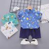 Boys' Summer Two-Piece Casual Shirt & Shorts Set for Infants and Toddlers