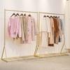 Mannequin Display Rack: Women's Clothing Store, Movable Gold Wrought Iron Hanging Rack