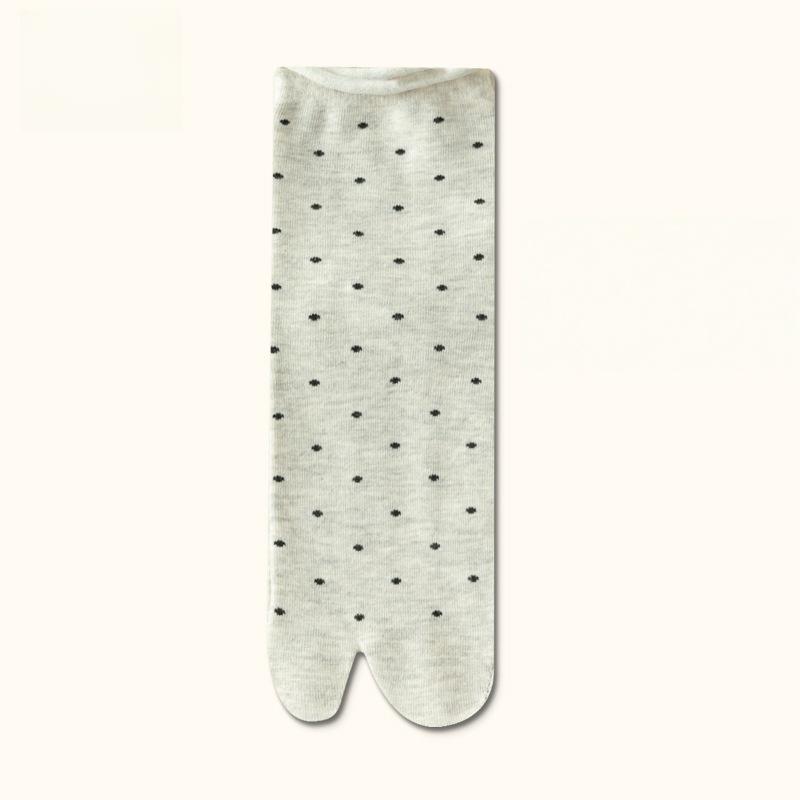 Women's Split Toe Tabi Socks with Polka Dots in Japanese Cotton Ideal for Flip Flops and Relaxation