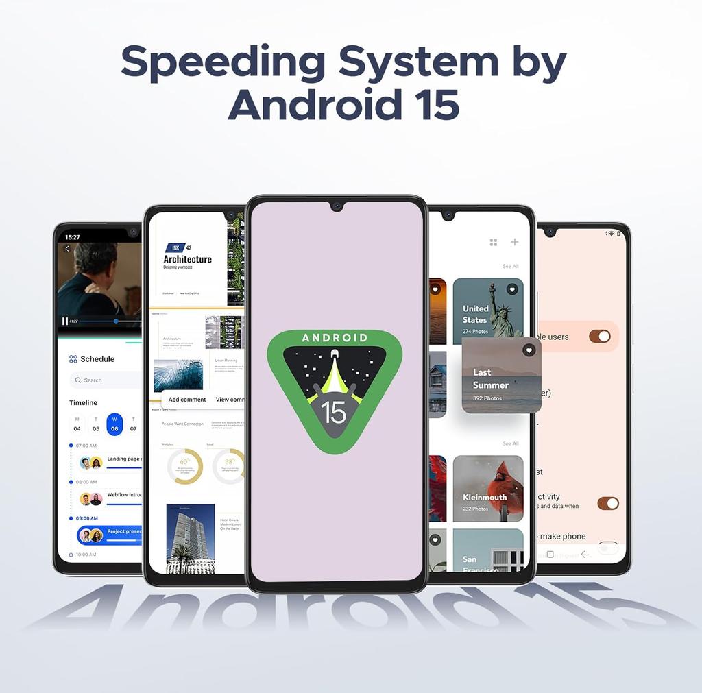 DOOGEE Note 58 Android Smartphone 16, 32(8+24) GB+128GB/2TB TF Mobile Phone, 6.75" HD+ 90Hz Screen, 6250mAh, 16MP+8MP Cell Phone Unlocked, 4G Dual SIM