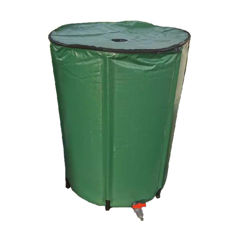 Foldable Outdoor Rainwater Collection Bucket with Lid for Garden Landscaping and Home Use