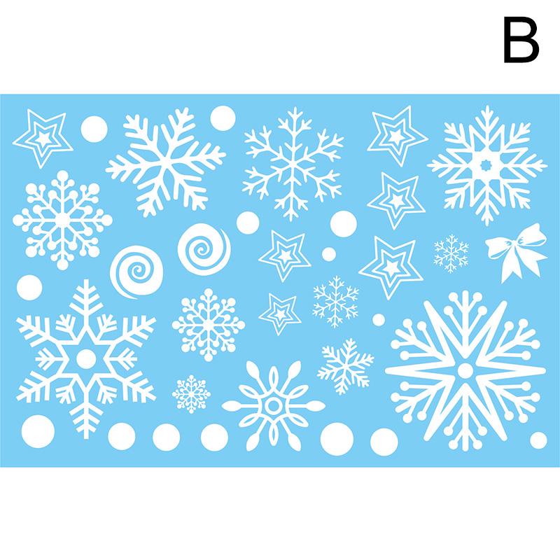 1 шт. Мультяшные рождественские наклейки DIY настенные наклейки домашний декор Санта-Клаус олень вечеринка снежинка наклейки на окна ADM