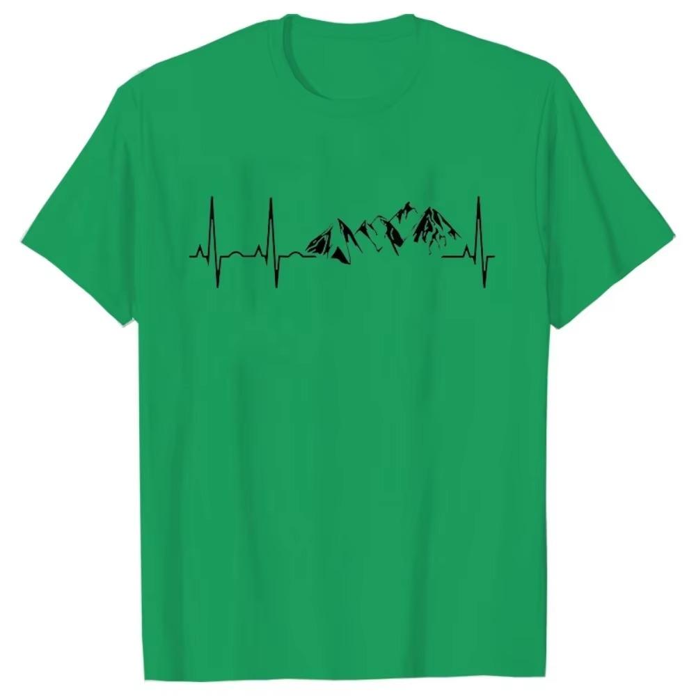 Мужская одежда Новинка Горный Heartbeat Pulse Line Футболка Футболки с рисунком для скалолазания и пешего туризма Футболка с коротким рукавом ко Дню отца Мужская