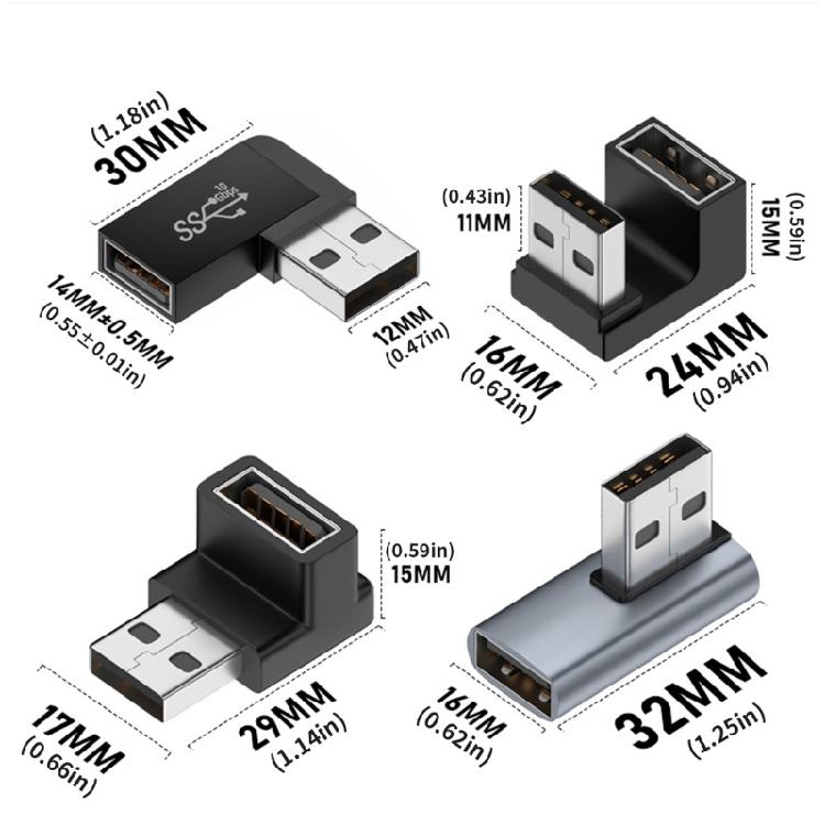 Экономичные USB Type-C коннекторы под углом 90°, защита от помех, адаптер для быстрой зарядки 10 Гбит/с для рабочей среды