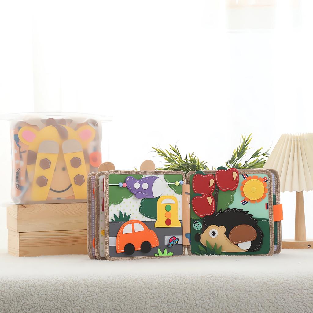 Montessori Toy Busy Book Children Shape Toy Fine Infant Early Color Cognitive Educational Toys Learning Basic Life Skills Toys