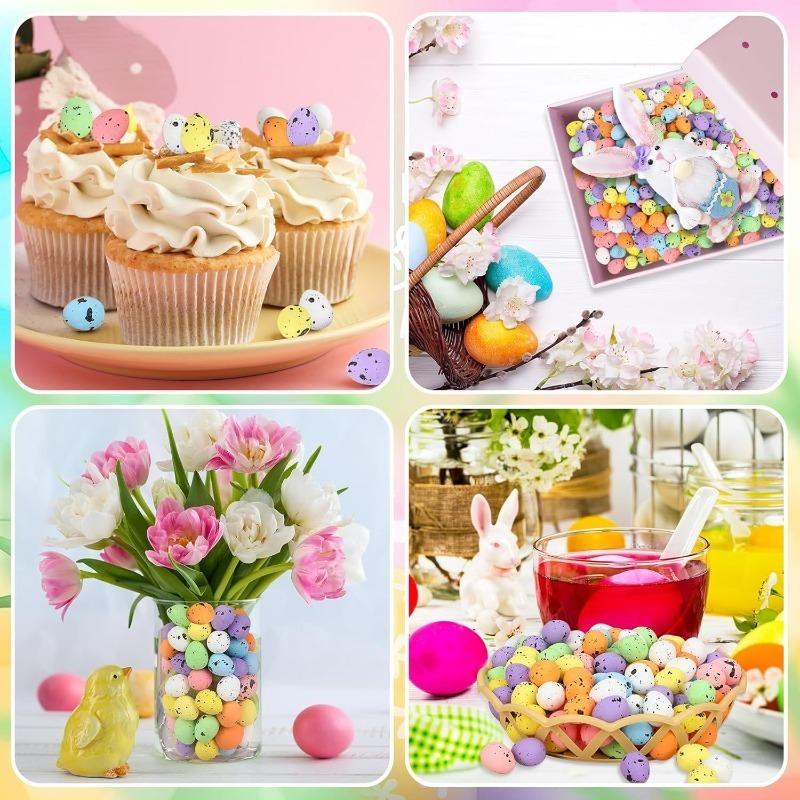 50PCSEaster Mini Speckled Eggs Foam Pastel Bird Eggs for Basket Fillers Spring PartyFavors Home Decor and Centerpiece Decoations