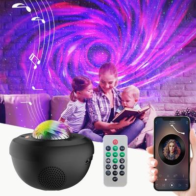 Галактика Вихрь Небесный Проектор Лампа Bluetooth Музыка Атмосфера Звезды Регулируемая Яркость Ночной Светильник