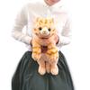 Sun Lemon Knee Cat Brown M 25 X 39 X 12cm Stuffed Animal P-1812