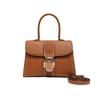 2024 New Niche High-End Stitched Fashion Handbag with High-Quality Horseshoe Buckle, Single-Shoulder Crossbody Small Square Bag