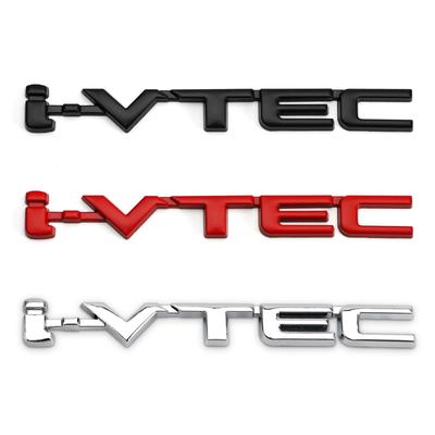 3D Металлическая i-VTEC Наклейка Эмблема Задняя Крышка Багажника Турбо Крыло Серебристый/Черный/Красный