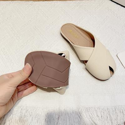 Новые летние универсальные женские тапочки, полузакрытые, с мягкой подошвой, удобные для ношения на улице, нескользящие сандалии-баотоу