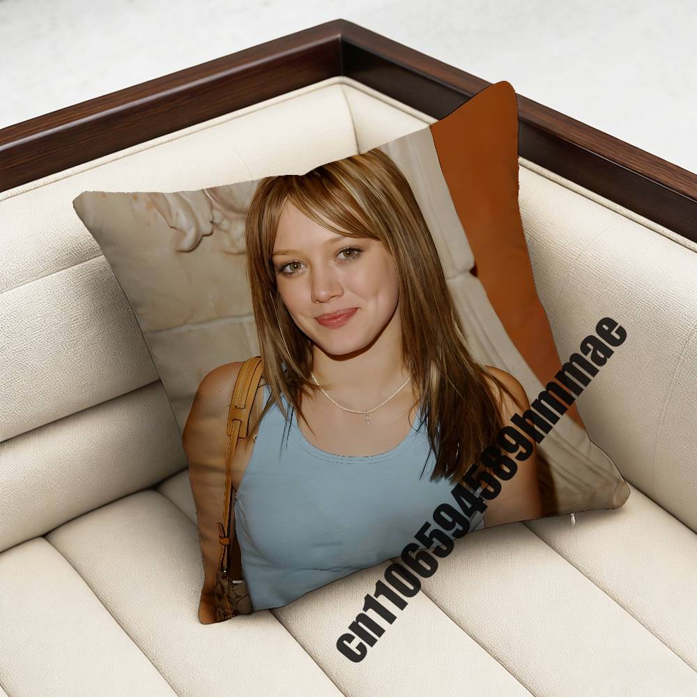 H-Hilary Duff Luck Or Something Throw Pillow Case Sham For 45X45Cm 35X35Cm Square Home Pillowcase Cushion Cover