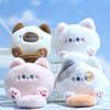 Cute Cartoon Cat & Bear Squeaky Plush Keychain Pendant