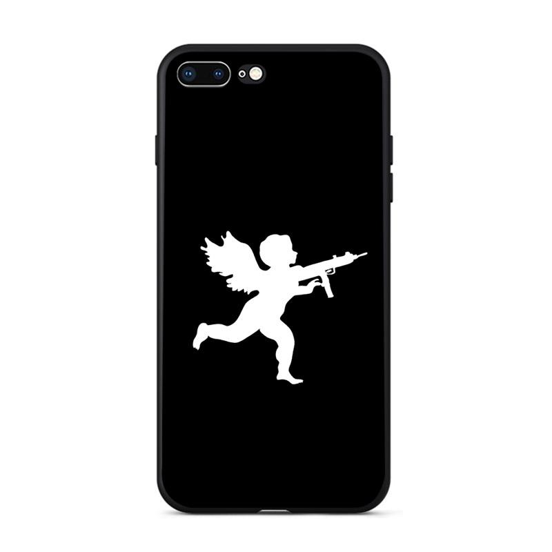 Мягкий матовый чехол для телефона с забавным ангелочком Купидоном для Iphone SE 11 Pro Max Xs 12 Mini Shell X XR 6 8 6S 7 Plus 5S TPU Mobile Cover